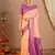 New Designer Banarasi Soft Silk Peach Color Woven Women's saree With Blouse Set