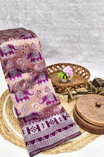 New Designer Banarasi Soft Silk Woven Saree With Blouse Set For Women's