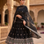 Premium black ethnic kurti with sharara and embellished dupatta set