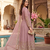 Elegant pink embroidered anarkali kurta set with mirror work dupatta