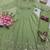 Elegant pista green embroidered anarkali kurta set with mirror work dupatta