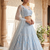 Pastel Blue Designer Lehenga with Intricate Resham dori & rainbow sequins work
