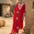Red Pure Mal Chanderi Hand Gota Patti Cotton Salwar & Kurta  Mul Cotton Dupatta Set of 3