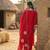 Red Pure Mal Chanderi Hand Gota Patti Cotton Salwar & Kurta  Mul Cotton Dupatta Set of 3