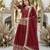 RED FRANCH SILK PARTY WEAR EMBROIDERY TOP LEHENGA