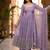 Designer lavender ethnic suit set with heavy embroidery and dupatta