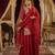 Red Maroon Pure Slub Silk Kurta and Sharara Set with Organza Dupatta with dori work Set of 3