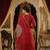 Red Maroon Pure Slub Silk Kurta and Sharara Set with Organza Dupatta with dori work Set of 3