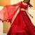 Red Chikankari Sequin Work Lehenga Choli Set with Georgette Dupatta