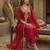 Red Pure Mal Chanderi Dori Work Kurta & Cotton Palazzo & Mul Chanderi Dupatta Set of 3