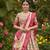 Pink & Cream cotton Silk  Lehenga Set with Perfect Multicolor Floral Print With Zari Weaving Border For Women's
