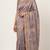 Grey colour cotton erode weaving saree with digital deer & floral print