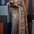 Grey colour cotton erode weaving saree with digital deer & floral print
