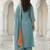 Powder Blue Mal Chanderi Dupatta and Palazzo Set with Gota Work details on neck and sleeves Set of 3