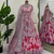 Pink Floral Print Gown Suit Set Stylish Suit Set With Dupatta