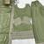 Women's sage green festive suit set with intricate embroidery