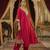 Cherry Red Pure Silk Kaftan Kurta and Pant with Gota Lace Detail on Neck & Sleeves Set of 2