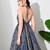 women's printed halter neck anarkali maxi dress printed poly muslin