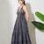 women's printed halter neck anarkali maxi dress printed poly muslin