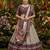 Wine Purple & Cream Cotton Silk Lehenga Set with Multicolor Floral Print and Zari Weaving Border For Women's