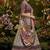 Wine Purple & Cream Cotton Silk Lehenga Set with Multicolor Floral Print and Zari Weaving Border For Women's