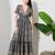 women's printed halter neck anarkali maxi dress , printed poly muslin