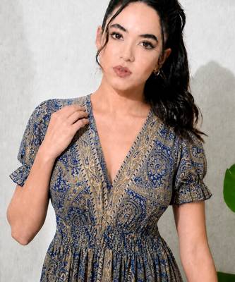 women's printed halter neck anarkali maxi dress , printed poly muslin 4