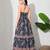 women's printed halter neck anarkali maxi dress , printed poly muslin