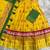 Mustard Yellow & Parrot Green Cotton Silk Lehenga Set with Traditional Print and Zari Weaving Border For Women's