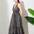 women's printed halter neck anarkali maxi dress , printed poly muslin
