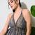 women's printed halter neck anarkali maxi dress , printed poly muslin