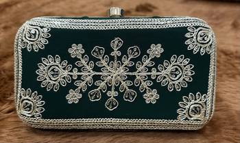 Dark green real georgette wedding suits with matching purse full stitched sharara suits free size upto 44 3