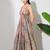 Multicolor paisley printed georgette strappy v-neck flared maxi dress for women ,  printed poly muslin