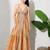 Multicolor paisley printed georgette strappy v-neck flared maxi dress for women ,  printed poly muslin