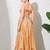 Multicolor paisley printed georgette strappy v-neck flared maxi dress for women ,  printed poly muslin