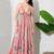 Multicolor paisley printed georgette strappy v-neck flared maxi dress for women ,  printed poly muslin