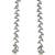 Women silver-plated cubic zirconia long dangle drop earrings with pearl hanging