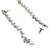 Women silver-plated cubic zirconia long dangle drop earrings with pearl hanging