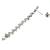 Women silver-plated cubic zirconia long dangle drop earrings with pearl hanging