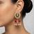 Traditional gold plated kundan meenakari jhumka earrings for women and girls