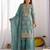 Blue Colour Sharara Suit Set Embroidered Kurti Suit Set With Dupatta