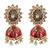 Traditional gold-plated meenakari kundan jhumka earrings for women & girls