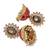 Traditional gold plated kundan meenakari jhumka earrings for women and girls