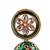 Green meenakari kundan jhumka earrings for women