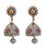 Gold plated multicolor cz american diamond jhumka earrings for women