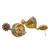 Gold plated multicolor cz american diamond jhumka earrings for women