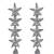 Silver plated cubic zirconia floral long drop earrings for women and girls