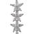 Silver plated cubic zirconia floral long drop earrings for women and girls