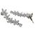 Silver plated cubic zirconia floral long drop earrings for women and girls