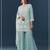 Sky blue chiffon georgette sharara salwar suit collection semi stitched